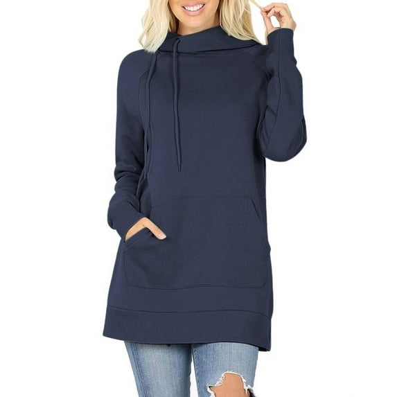 Womens Side Tie Pullover Sweatshirt Hoodie