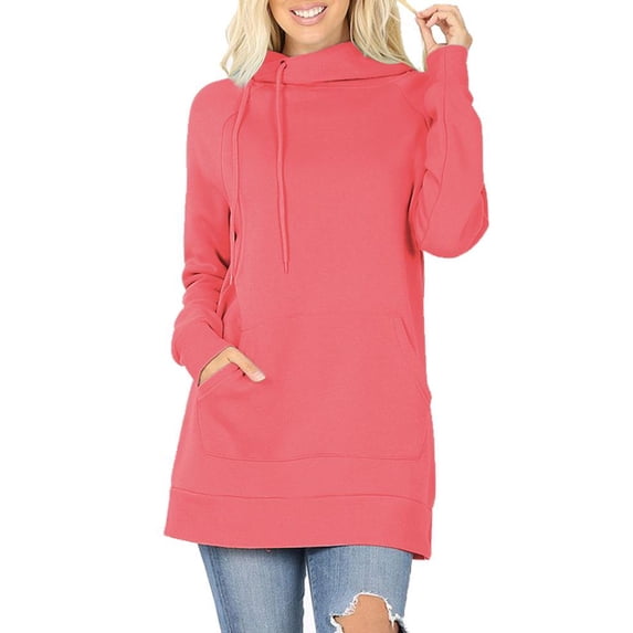 Womens Side Tie Pullover Sweatshirt Hoodie