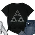 thumbnail image 1 of Womens Sierpinski Triangle T-Shirt Black Large, 1 of 5