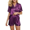 thumbnail image 1 of Womens Silk Pajamas Set Satin Pjs Sets Loungewear, 1 of 4