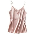 thumbnail image 1 of Womens Silk Satin Tank Top V Neck Camisole Cami Spaghetti Strap Top Loose Sleeveless Blouses Tank Shirt, 1 of 3