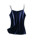 thumbnail image 1 of Womens Silk Satin Tank Tops Square Neck Elegant Cami Sleeveless Camisole Blouses Summer Work Basic Tank Shirt, 1 of 5