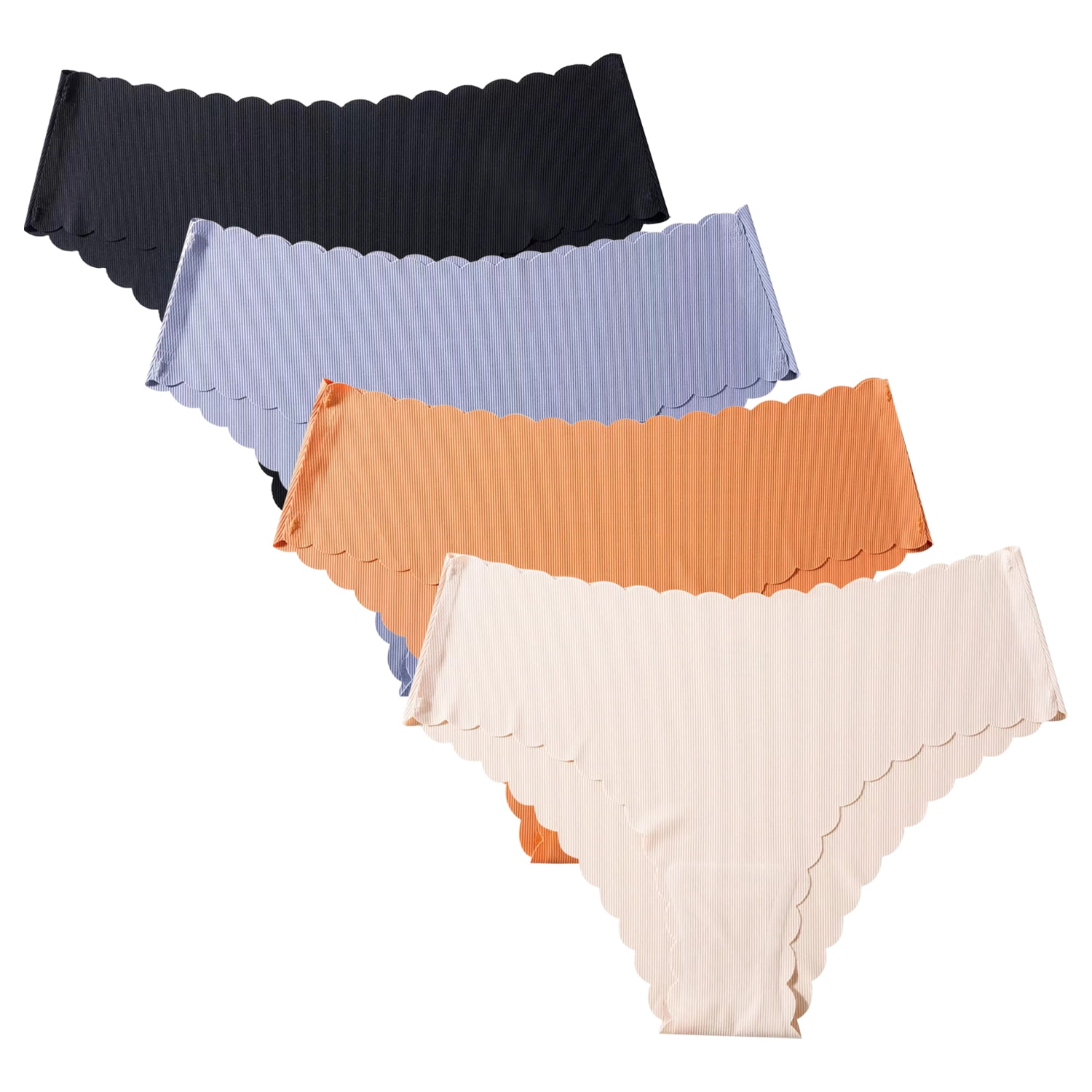 Charmo Women Nylon Panties Mid Rise Briefs Ladies Underwear Stretch Hipster  Panties,4 Pack 