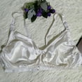 thumbnail image 1 of Womens Silk Thin Bra Solid Non-wire Brassiere Soft Cup Bras 36C 38C 40C 44C 42C, 1 of 14