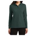 thumbnail image 1 of Womens Silk Touch Long Sleeve Cotton/Polyester Polo Shirt Dark Green 3X-Large, 1 of 6