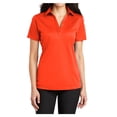thumbnail image 1 of Womens Silk Touch Polyester Performance Polo Neon Orange 3X-Large, 1 of 6