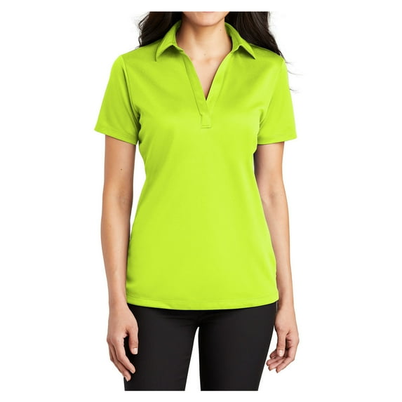 Womens Silk Touch Polyester Performance Polo Neon Yellow 3X-Large