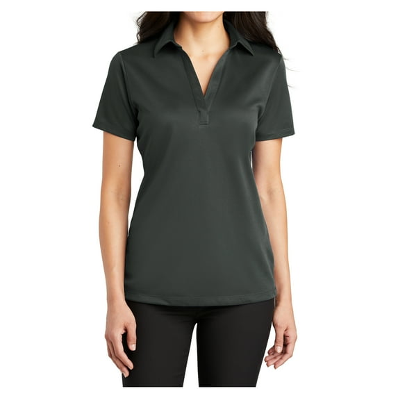 Womens Silk Touch Polyester Performance Polo Steel Grey 4X-Large
