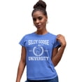 thumbnail image 1 of Womens Silly Goose University Funny Gift Idea Deluxe Soft T-Shirt, 1 of 1