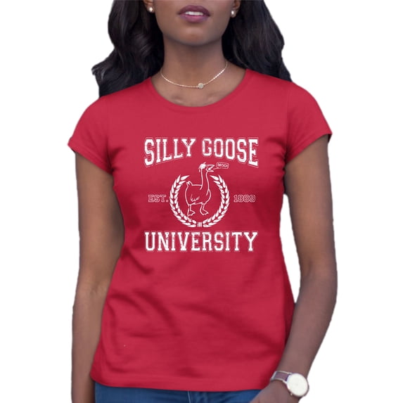 Womens Silly Goose University Funny Gift Idea T-Shirt