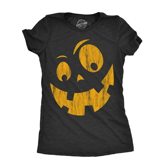 Womens Silly Jack Pumpkin T Shirt Funny Halloween Jack O Lantern Goofy Smile Tee for Ladies Womens Graphic Tees