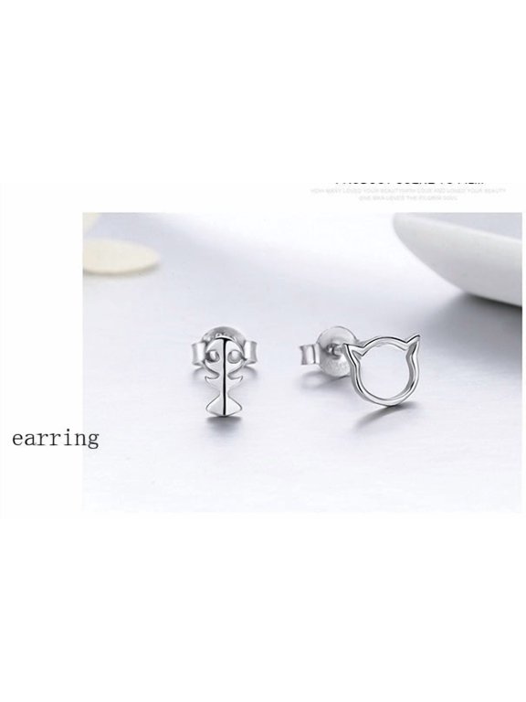 Womens Silver Cat Ring Animal Zodiac Design Ring with Zircon Accent Cute Kitty Jewelry Gift for Her Anniversary Celebrations Trade Fairs Employee Benefits Self Use