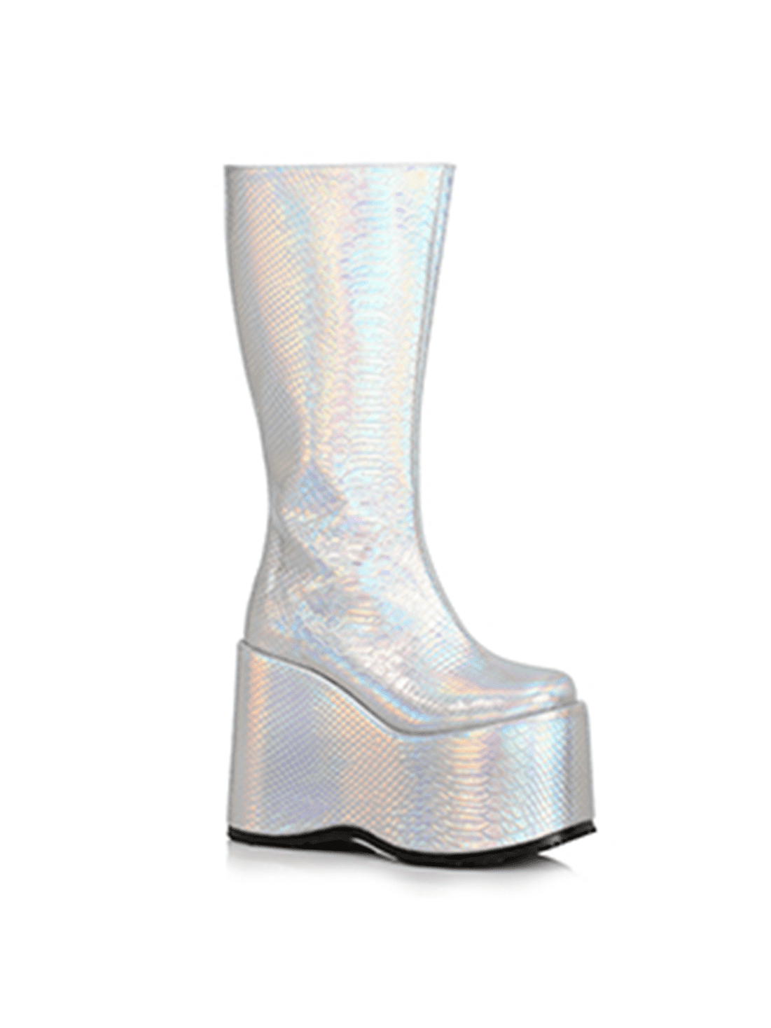 Womens Silver Holographic Galactic Boots