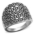 thumbnail image 1 of Womens Silver Ring High polished (no plating) Stainless Steel Ring with No Stone TK133, 1 of 4