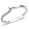 thumbnail image 1 of Womens Silver Rings High polished (no plating) 316L Stainless Steel Ring with AAA Grade CZ in Clear DA162, 1 of 5