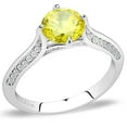 thumbnail image 1 of Womens Silver Rings High polished (no plating) Stainless Steel Ring with AAA Grade CZ in Topaz DA037, 1 of 4