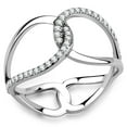 thumbnail image 1 of Womens Silver Rings No Plating Stainless Steel Ring with AAA Grade CZ in Clear DA307, 1 of 5