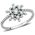 thumbnail image 1 of Womens Silver Rings No Plating Stainless Steel Ring with AAA Grade CZ in Clear DA317, 1 of 5
