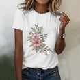 thumbnail image 1 of Womens Simple Casual Printing Comfortable Round Neck Short Sleeve T Shirt, 1 of 3