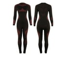 thumbnail image 1 of Womens Ski Base Layer Cold Weather Crew Neck Printed Thermal Underwear Inner Lining Wool Lined Base Layer Tight Ski Snowsuit, 1 of 4