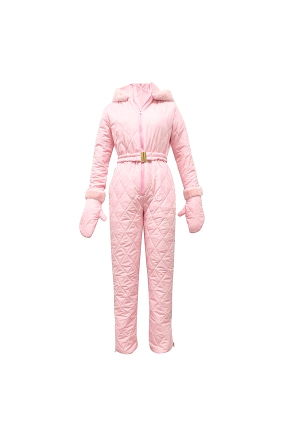 Womens Ski Suit Clearance 2024 Women Fashion Casual Thick Hot Snowboard Skisuit Outdoor Sports Zipper Ski Suit