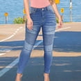 thumbnail image 1 of Womens Skinny Moto Jegging Jeans Denim Slim Fit Mid Rise Stretch Pencil Pants, 1 of 6