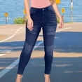thumbnail image 1 of Womens Skinny Moto Jegging Jeans Denim Slim Fit Mid Rise Stretch Pencil Pants, 1 of 8