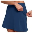 thumbnail image 1 of Womens Skirts Casual Solid Color Tennis Pocket Skirt Yoga Sport Active Skirt Shorts Skirt Outwear, 1 of 5