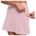 thumbnail image 1 of Womens Skirts Casual Solid Color Tennis Pocket Skirt Yoga Sport Active Skirt Shorts Skirt Streetwear, 1 of 5