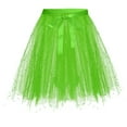 thumbnail image 1 of Womens Skirts Fashion Solid Lace Up Bow Puffy Skirt Handmade Performance Womens Summer Clothes Green M, 1 of 2