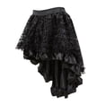 thumbnail image 1 of Womens Skirts Halloween Retro Solid Irregular Elastic Skirt Lace Trim Swing Summer Clothes for Women Black L, 1 of 3