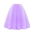 thumbnail image 1 of Womens Skirts High-Waist Tiered Tulle Skirt Spring Summer Party Skirt Purple S, 1 of 2