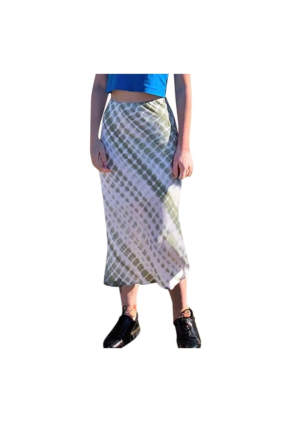 Womens Skirts Midi Length Slim Fit Striped Soft & Breathable Elegant Smock Layered Tiered Maxi Skirt a Line Flowy Long Skirts with Pockets
