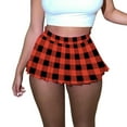 thumbnail image 1 of Womens Skirts Mini Pleated Cute Girl Short Cargo Skirt Skater A Line Pleated Mini Womens Clothes Red L, 1 of 5