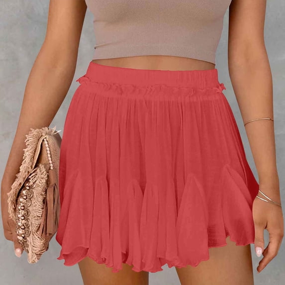 Womens Skirts Perfect Fabric Breathable Comfortable Lace Summer Skort Solid Color Pleated Designer Fashion Skirts for Women