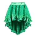 thumbnail image 1 of Womens Skirts Plus Sizes Lace Asymmetric Tutu Gothic Skirt Black Lace High Waist A Line Summer Clothes for Women Green XXXXL, 1 of 5