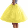 thumbnail image 1 of Womens Skirts Skirt Adult Dancing High Short High Pleated Waist Skirt Solid Womens Clothes Yellow One Size, 1 of 3