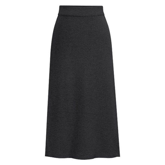 Womens Skirts Spring Summer Mid Length Solid Color Ladies Skirt Daily-Wear