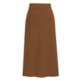 thumbnail image 1 of Womens Skirts Spring Summer Mid Length Solid Color Ladies Skirt Streetwear, 1 of 3