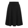 thumbnail image 1 of Womens Skirts Summer Casual Solid Color High Waist Elastic Half Body Skirts, 1 of 6