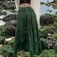 thumbnail image 1 of Womens Skirts Summer Elastic Waist Maxi Boho A Line Flowy Long With Pockets Outwear, 1 of 7