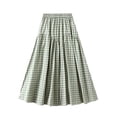 thumbnail image 1 of Womens Skirts Summer Long Relaxed Fit Solid Color Soft Flowy Maxi Skirt Summer Boho Pleated Beach Long Skirts with Pockets, 1 of 7