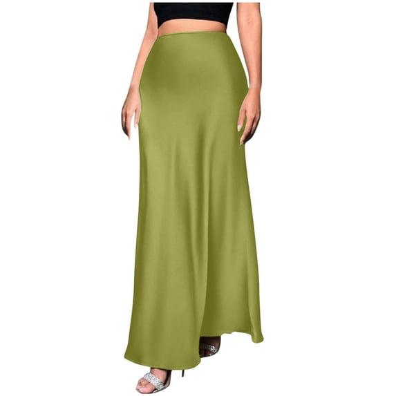 Womens Skirts Trendy Flowy Dressy Skirts High Waist Bodycon Long Skirt