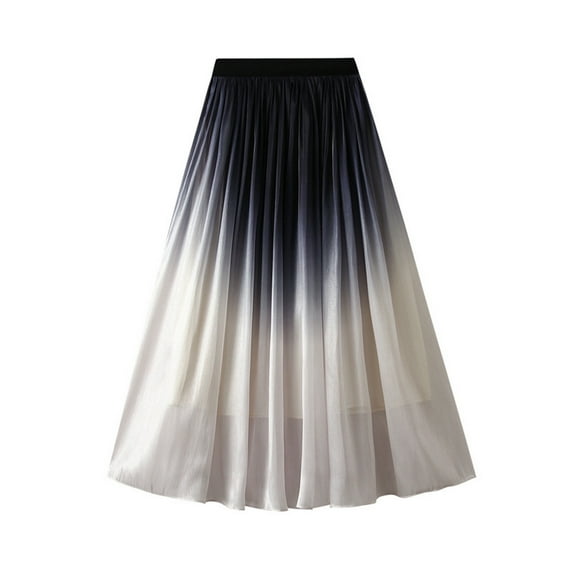 Womens Skirts, Women's Fashion High Waist Pleated Solid Color Short Skirt Loose Skirt Clearance under 10 $