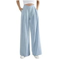 thumbnail image 1 of Womens Slacks High Waisted Women's Loose Pants Black Trouser Pants Women Cute Pants for Women Womens Pant Black Straight Leg Pants for Women, 1 of 5