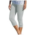 thumbnail image 1 of Womens Slacks Summer High Waist Capris Stretch Leggings Slim Fitting Athletic Exercise Workout Yoga Pants Womens Linen Pants Grey XL, 1 of 4