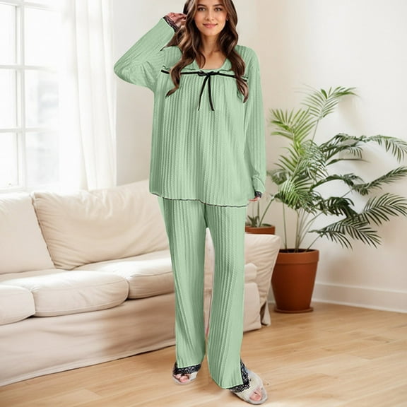 Womens Sleepwear Women Pjs Sets Women’s Pajamas Women's Plus Size Solid Color with Chest Cushion Home Wear Pajama Set