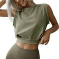 thumbnail image 1 of Amazhiyu Womens Sleeveless Athletic Crop Tops Solid Loose Cropped Tank Top Summer Casual T-Shirt, 1 of 8