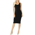 thumbnail image 1 of Womens Sleeveless Bodycon Tank Knee Length Midi Dress, 1 of 8