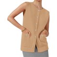 thumbnail image 1 of Womens Sleeveless Button Down Round Neck Knitted Tank Tops Casual Cardigan Sweater Vest, 1 of 3